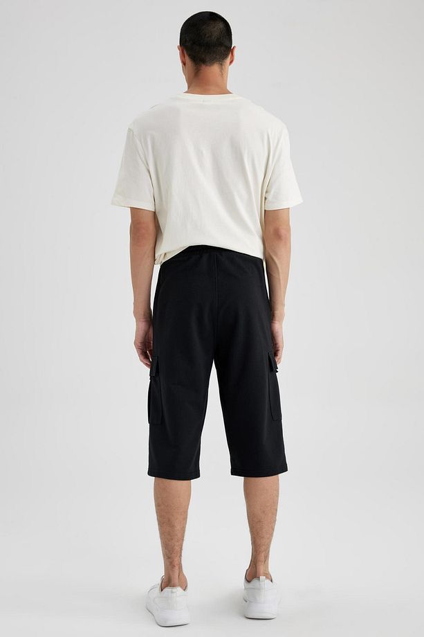 Regular Fit Sweatshirt Kumaşı Uzun Şort - 7