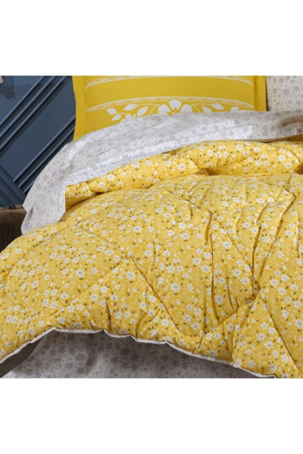 صوفيا بوبلين أصفر - طقم نوم مزدوج - 2
