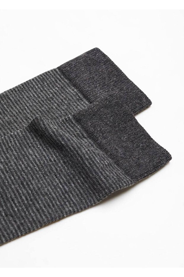 Çizgili pamuklu çorap - 3