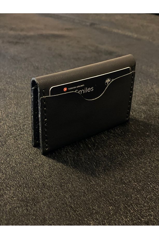 Minimalist Kartlık Hakiki Deri El Yapımı 6 Kart Ve Bozuk Para Cüzdanı - 6