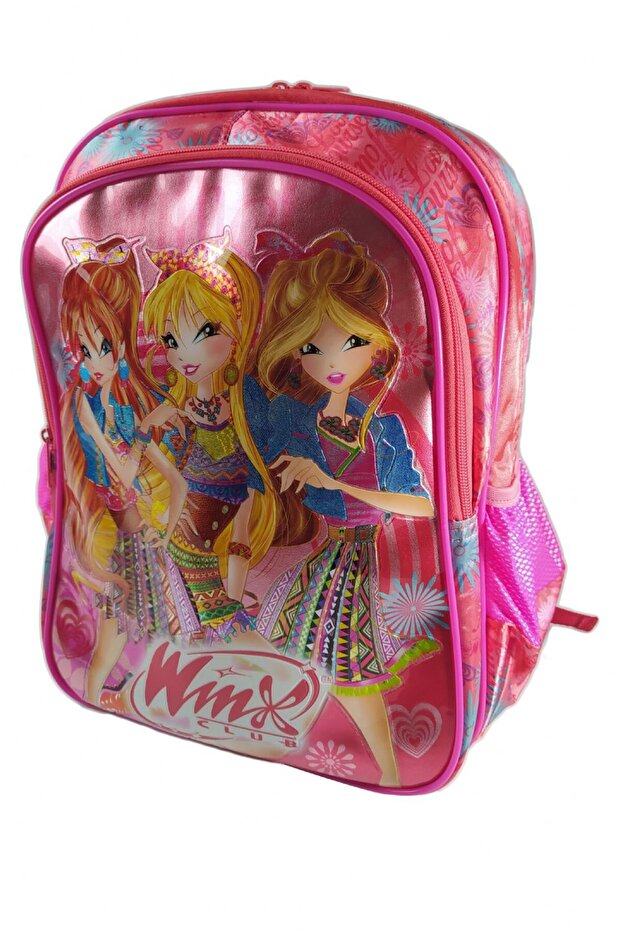 Winx Club Two Compartment Pomegranate Flower Girl's School Bag