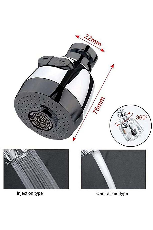 Musluk Ucu Musluk Başlığı 2 Fonksiyonlu Krom Kubar Su Tasarruflu LB045 - 5