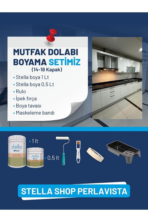 Stella Mutfak Dolabı Boyama Seti (14-18 Kapak) - 1