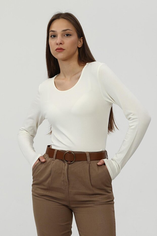 Ams Basıc Bluz-ekru - 2