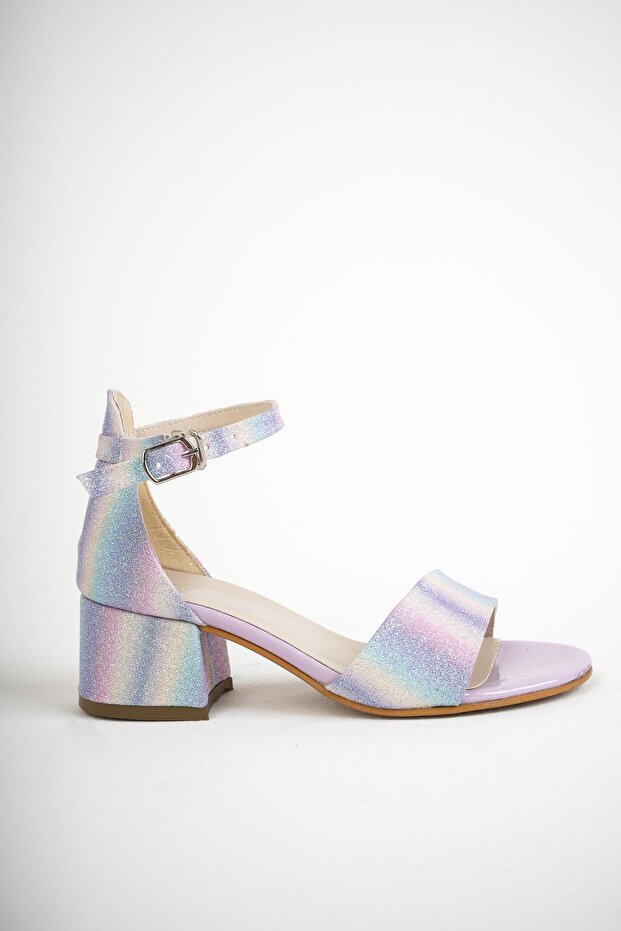Incimoda Girl's Ankle Strap Heeled Stoned Daily Sandals