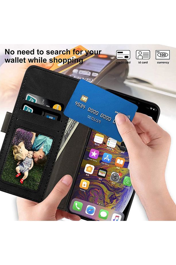 Samsung Galaxy S24 Plus Kılıf 360 Tam Kaplar Deri Dokulu Kapaklı Cüzdan Standlı Kartvizitli Kapak - 2