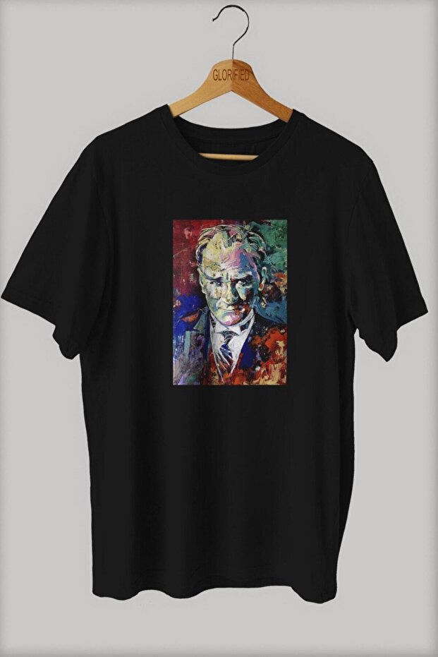 Mustafa Kemal Atatürk Design Printed Oversize T-shirt (T-Shirt) 100% Cotton