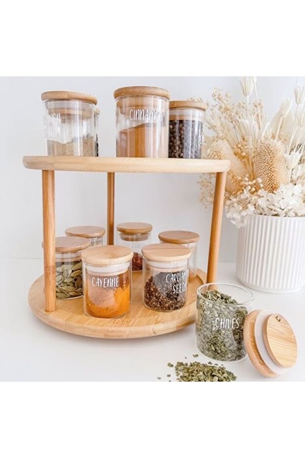 BAMBU DÖNEN ORGANİZER BAHARATLIK RAF - 2