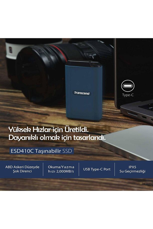 TS2TESD410C 2TB, External SSD, ESD410C, USB20Gbps, Type C - 3