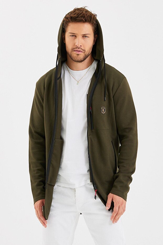 Erkek Fermuarlı Cepli Panço - 4