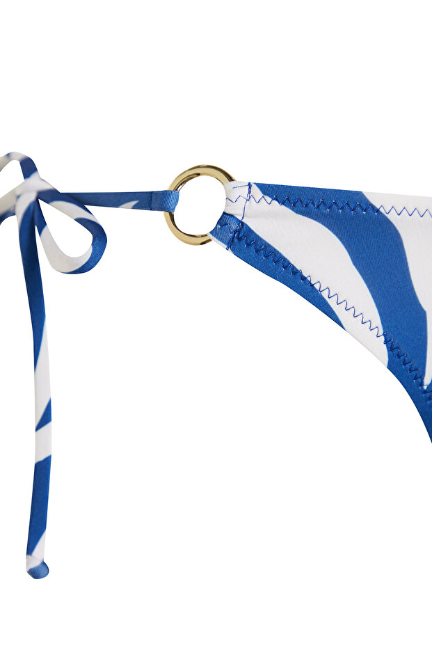 Zebra Patterned Normal Waist Slip Bikini Bottom with Accessories Tbess24Ba00135 - 7