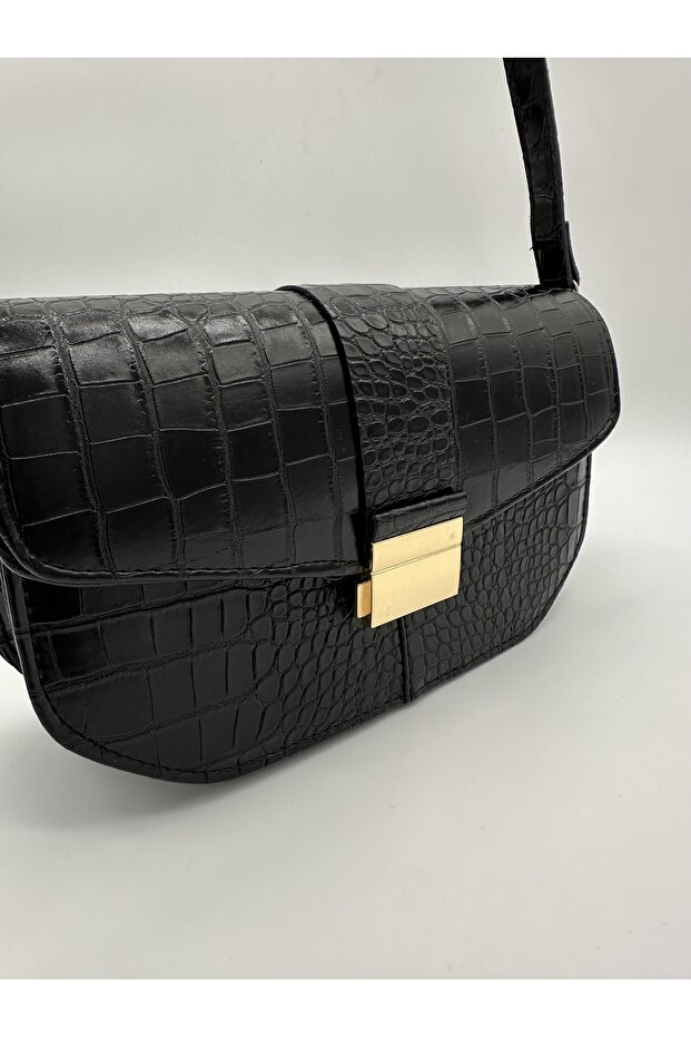 KROKODİL OMUZ ÇANTASI PARLAK - 1