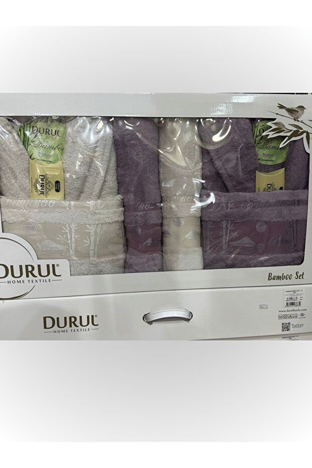 Çift Kişilik Bambu Bornoz Seti (SABUN HEDİYELİ) - 5