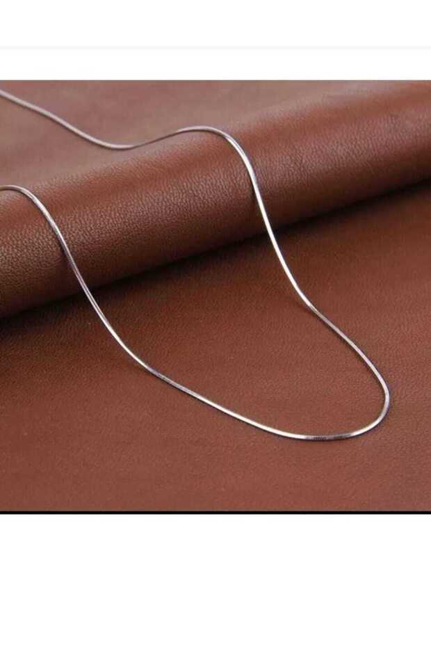 Stainless Steel Italian Scrunch Thin Chain Unisex Necklace Silver 2 Mm 55 Cm