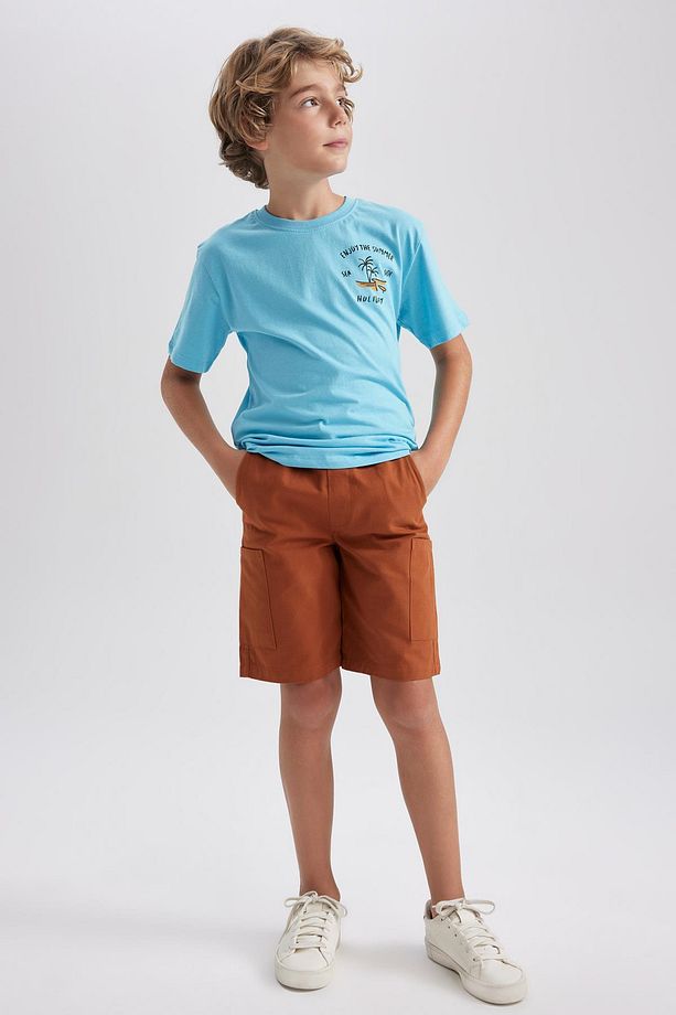Erkek Çocuk Regular Fit Gabardin Şort - 2