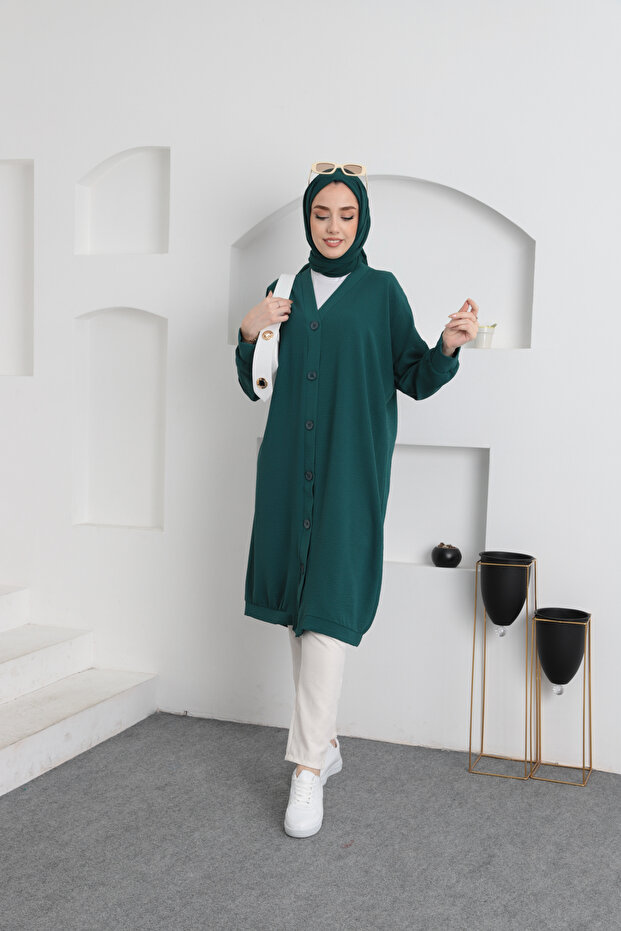غطاء/تونيك صيفي قياسي بأزرار