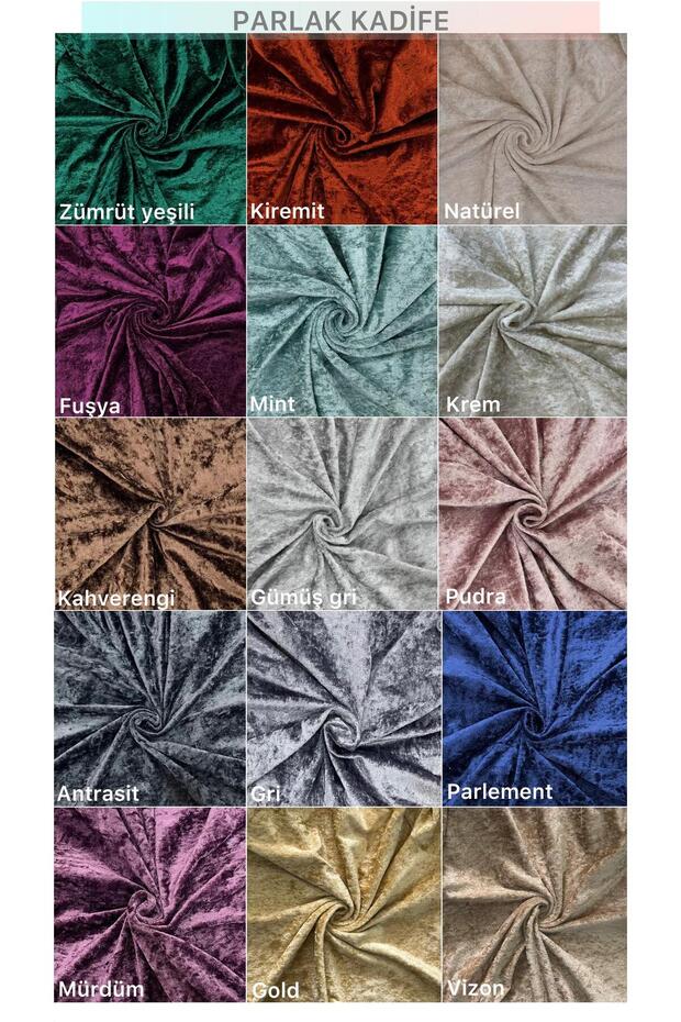 3311 Parlak Kadife Giydirme Koltuk Örtüsü(MÜRDÜM) - 6
