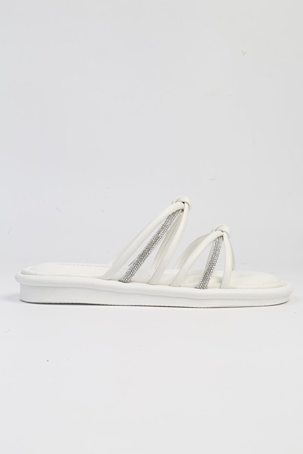 ®| PC-5106-3891 White-Women's Stoned Daily Slippers