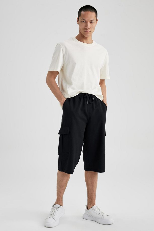 Regular Fit Sweatshirt Kumaşı Uzun Şort - 4