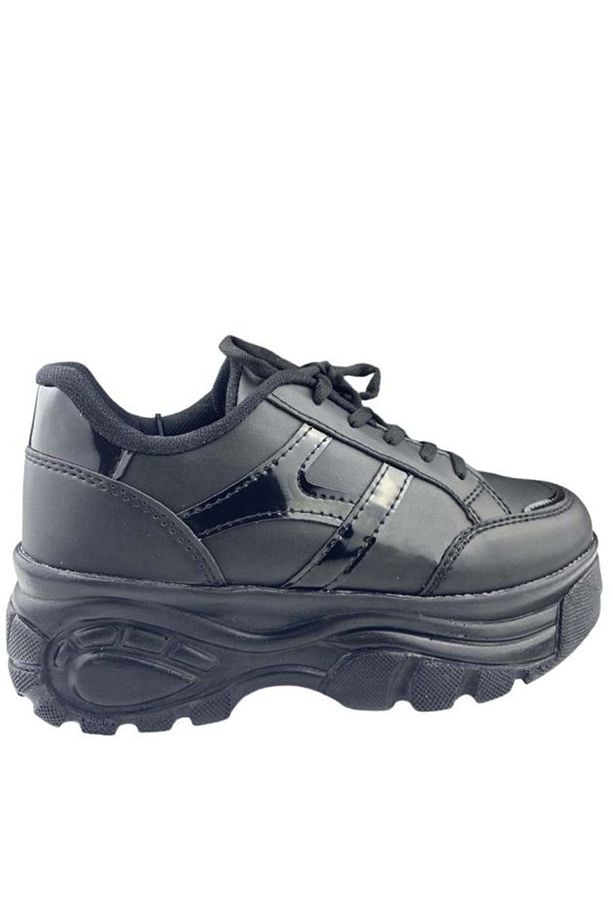 Siyah Kadın Spor Ayakkabı Günlük Rahat Yüksek Taban Sneaker Dévida Air Vega Series X502 - 5