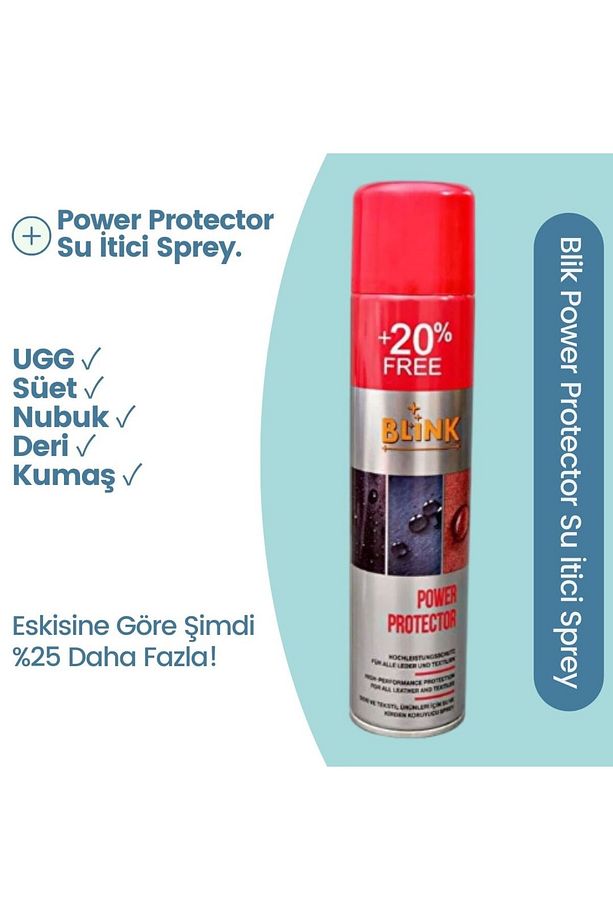 Power Protector Su Itici Sprey. Ayakkabı Su Geçirmezlik Spreyi. Ayakkabı Bakım Spreyi. 300ml - 1