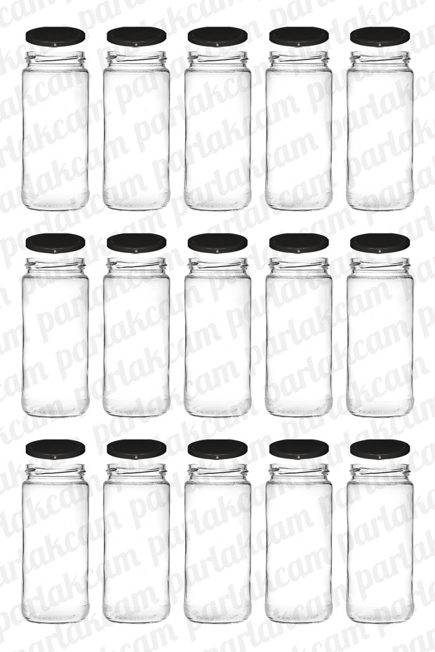 500ml Spice Jar Metal Lid Pulses Jar 500cc Storage Jar for Honey Jam 15 Pieces