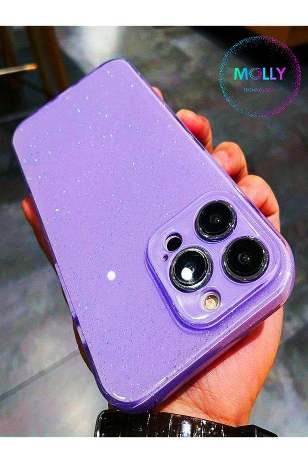 Lilac Berry Glitter Glossy Silicone Case For iPhone 15 PRO MAX
