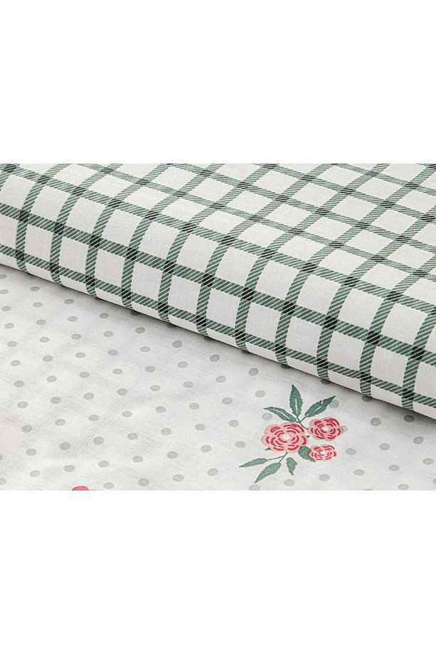 Bloomy Dots Pamuklu Çift Kişilik Nevresim Seti Pembe - 3
