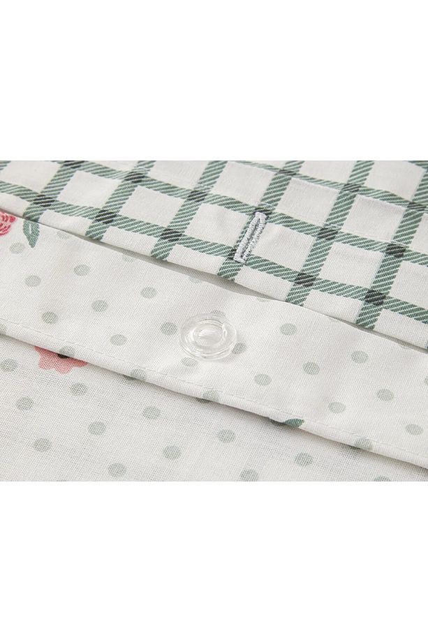 Bloomy Dots Pamuklu Çift Kişilik Nevresim Seti Pembe - 5