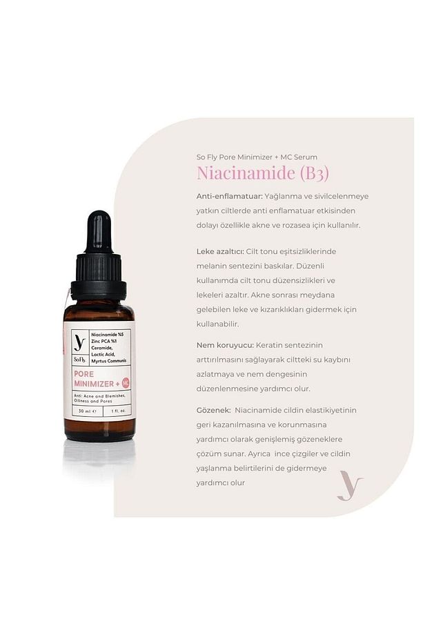 Pore Minimizer +mc Gözenek Sıkılaştırıcı Niacinamide Serum 30ml - 4