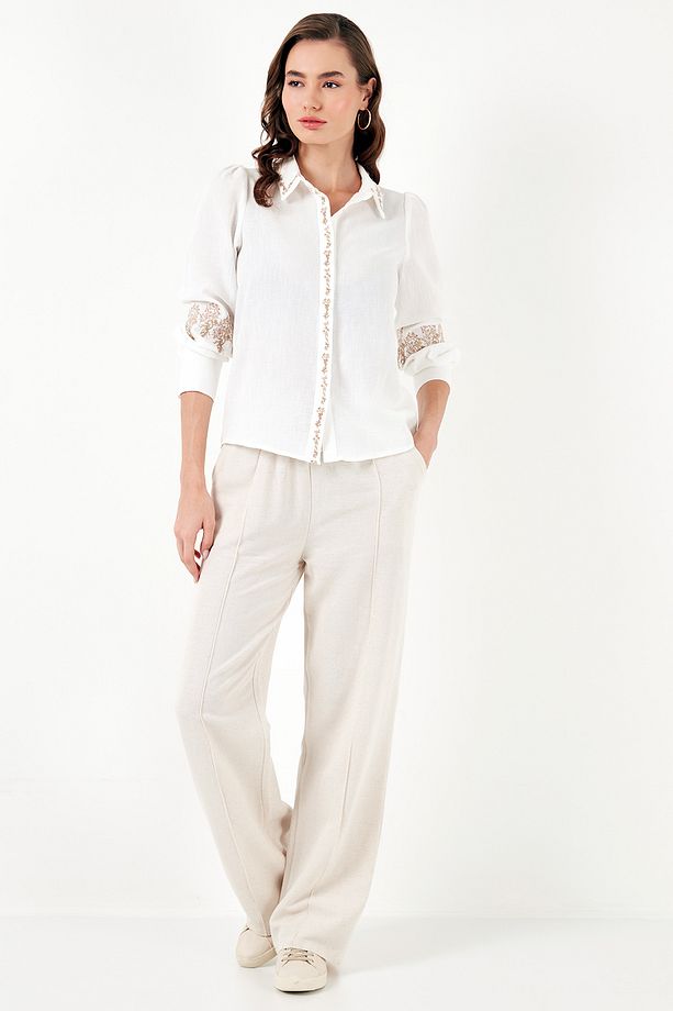 Regular Fit Nakış İşlemeli Gömlek  GÖMLEK 611GO0201 - 3