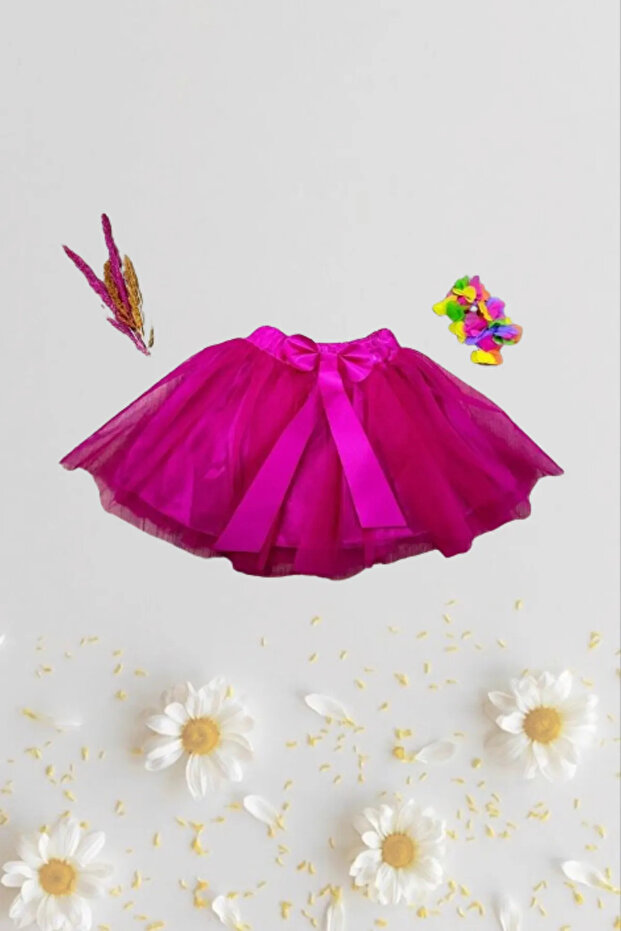 Girl's April 23 19 May Bow Imagination Short Tutu Tulle Performance Skirt NBL24