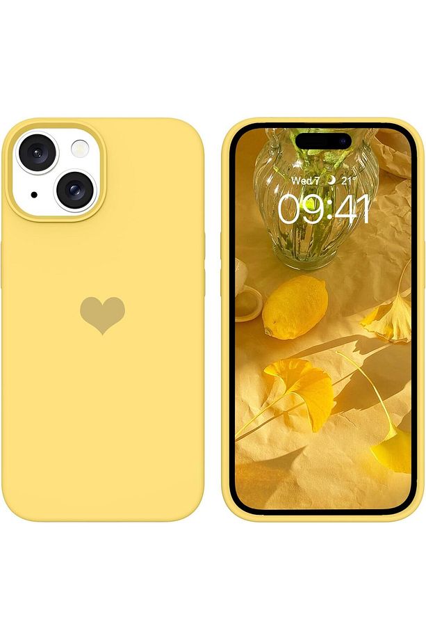 iPhone 13 Kılıf İle Uyumlu - Şık Kalp Logolu, Yumuşak ve Çizilmez Mikrofiber Astar - 9