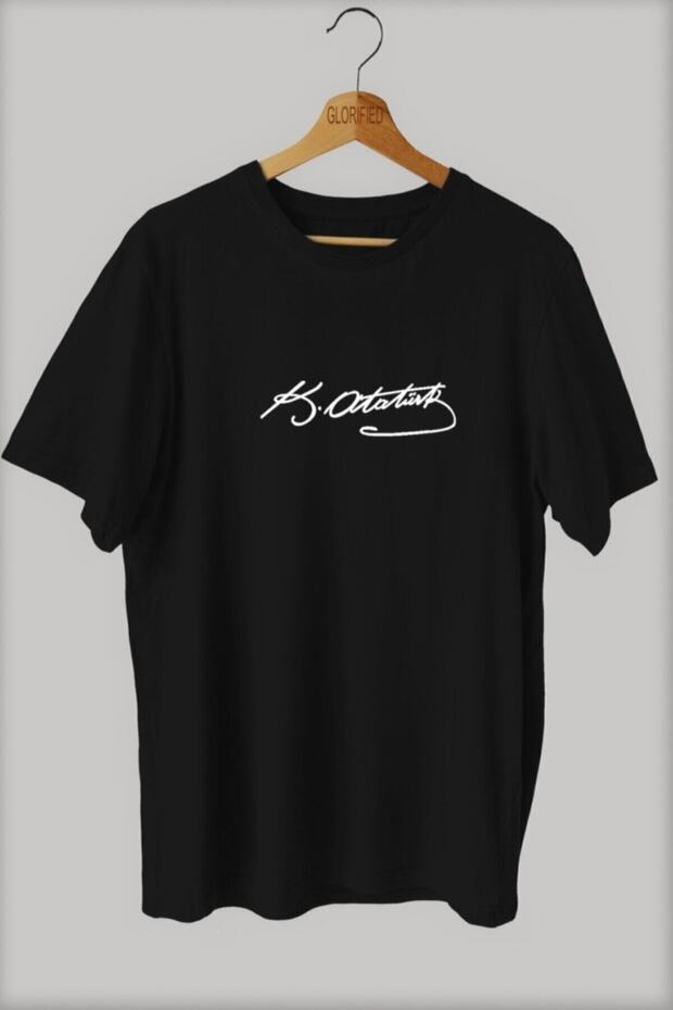 Kemal Atatürk Signature Printed Oversize T-shirt
