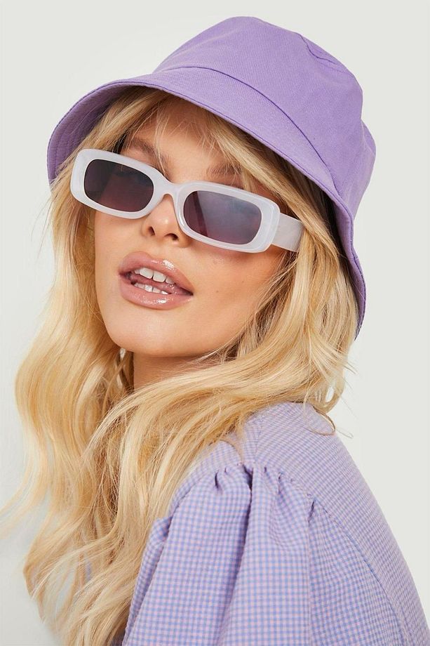 Unisex Basic Lila Bucket Şapka - 1