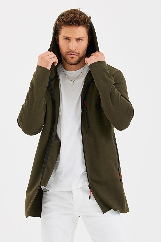 Erkek Fermuarlı Cepli Panço - 1