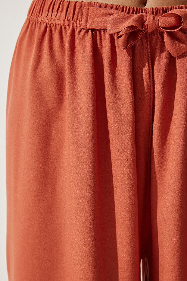 Női őszibarack nyári viszkóz Palazzo nadrág EN00610 - 5