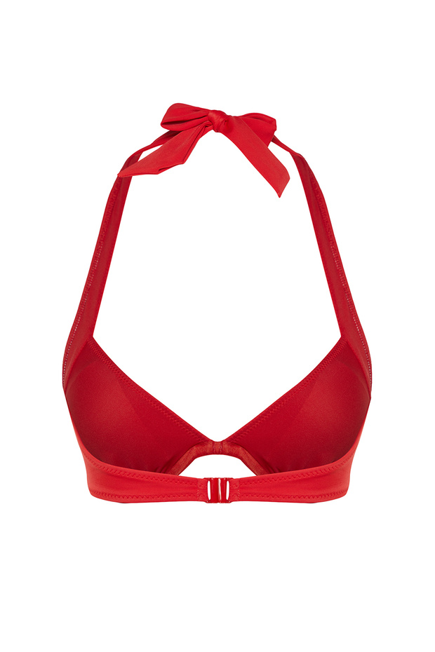 Kırmızı V Telli Balconette Kaplı Basic Bikini Üstü TBESS24BU00159 - 8