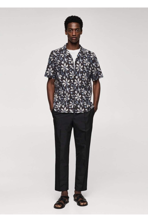 Patterned bowling collar shirt - 2