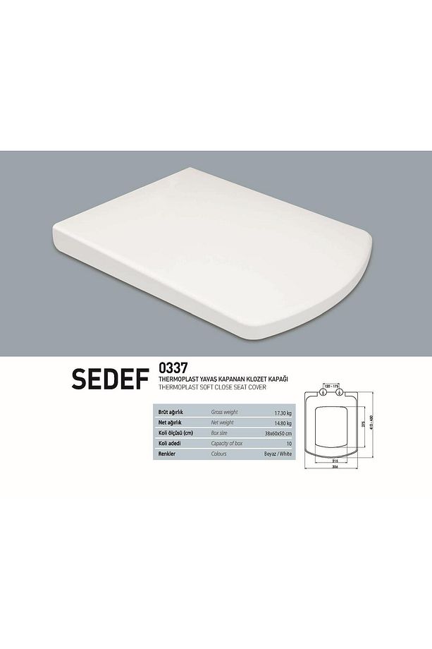 THERMOPLAST SEDEF YAVAŞ KAPANAN KLOZET KAPAK - 1