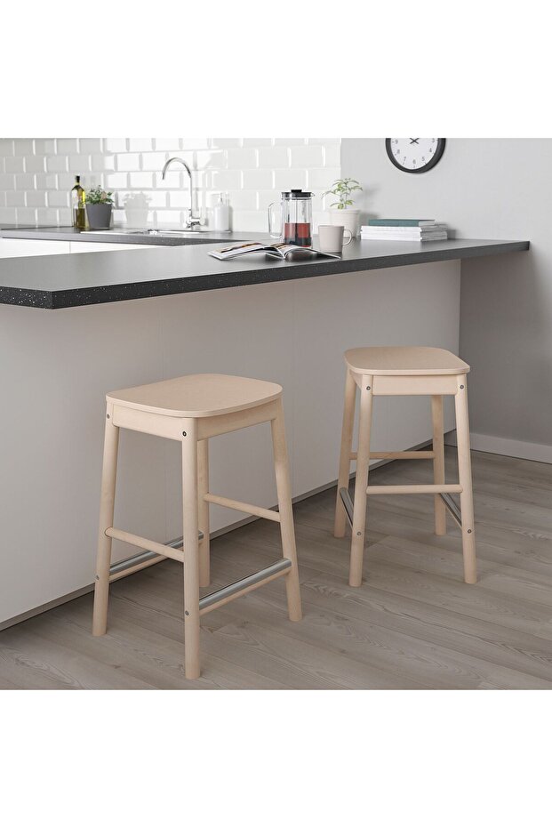 RÖNNINGE bar taburesi, huş, 63 cm - 4