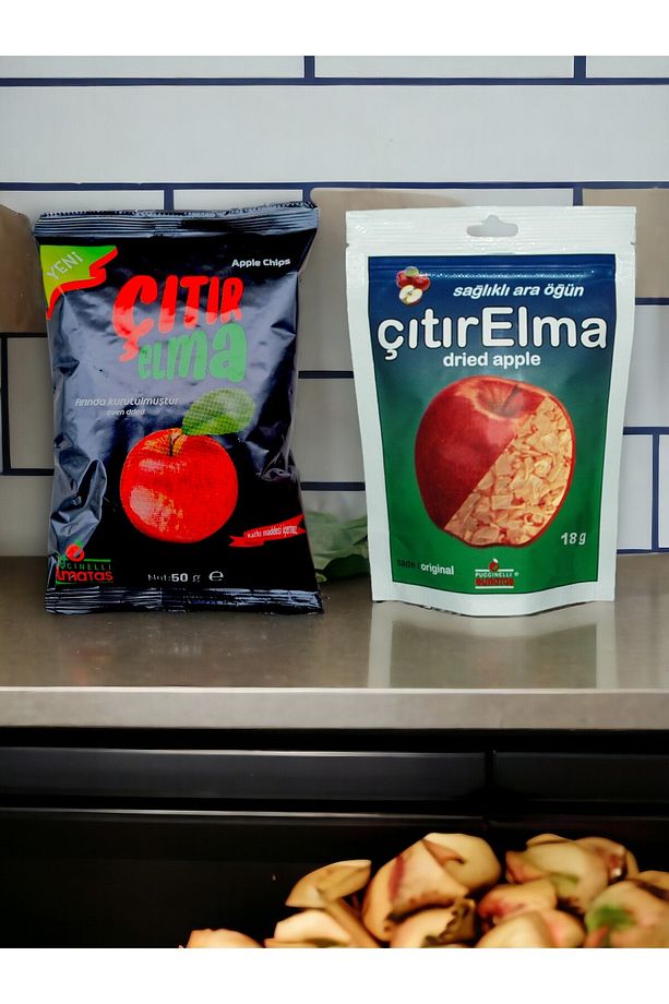 50 g Katkısız Çıtır Elma Kurusu & 18 g Slice Çıtır Elma Kurusu - 1