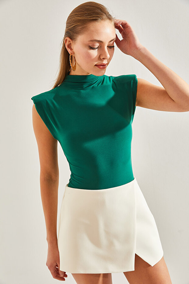 Kadın Omuz Vatkalı Basic Bluz 60111008 - 7