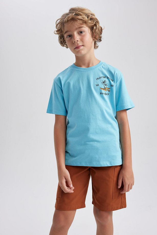Erkek Çocuk Regular Fit Gabardin Şort - 3