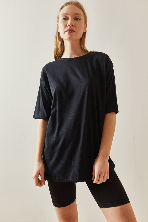 Oversize Basic Kadın T-Shirt