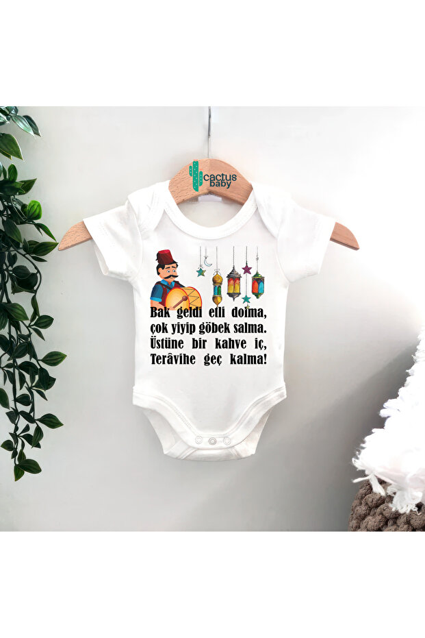 RAMADAN BAYRAM MANİ AND DAVULCU PRINTED COTTON Baby Bodysuit