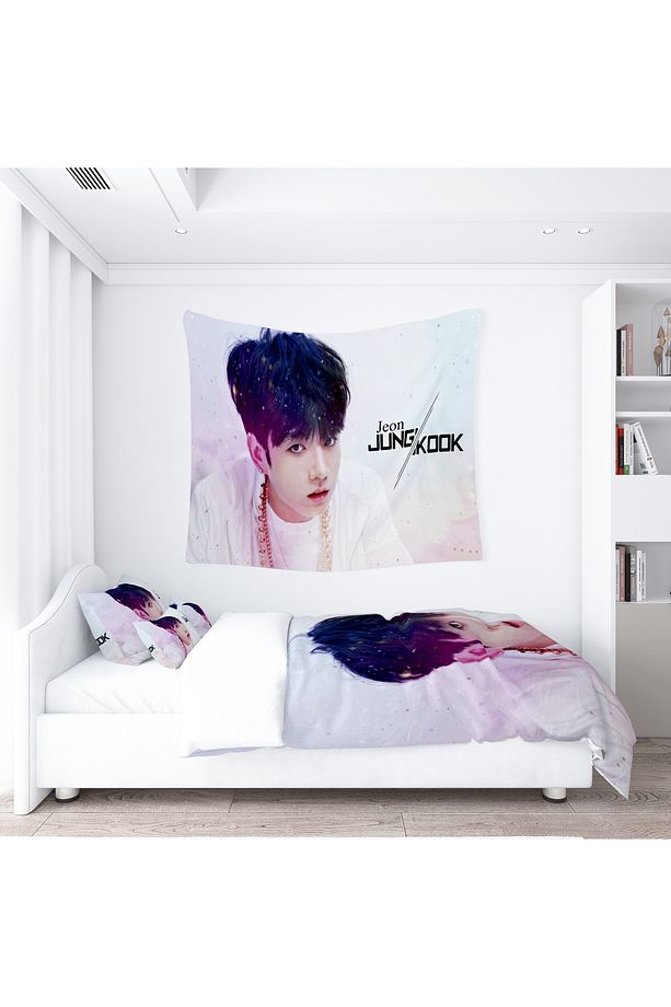 BTS Jungkook  Duvar Örtüsü Duvar Halısı Tapestry - 2