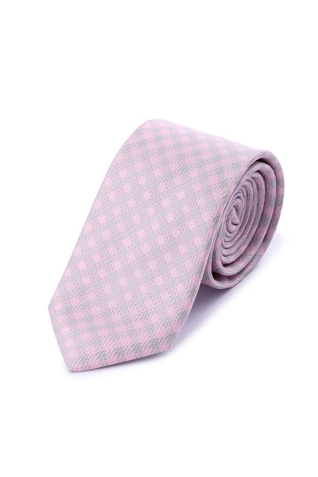 Pink Patterned Classic Micro Tie