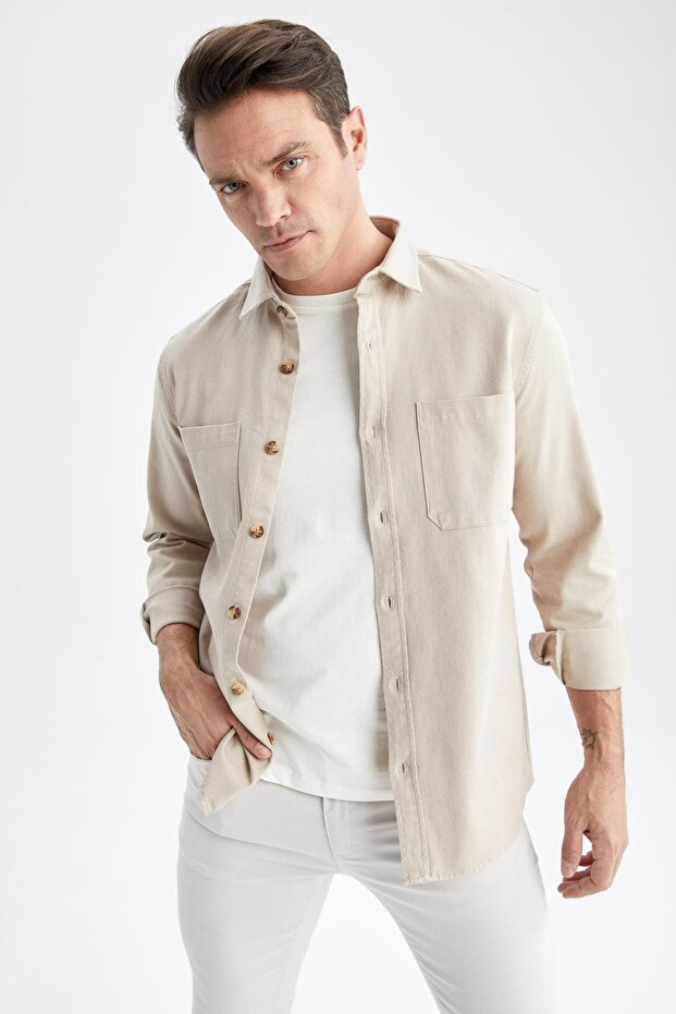 Regular Fit Uzun Kollu %100 Pamuk Gömlek W7830az23sp - 4