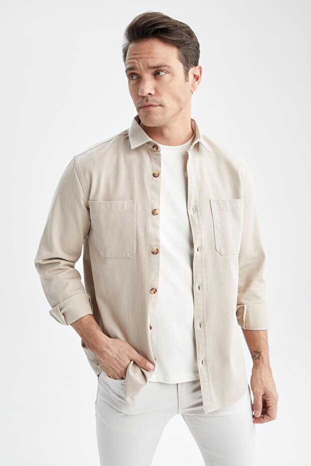 Regular Fit Uzun Kollu %100 Pamuk Gömlek W7830az23sp - 6